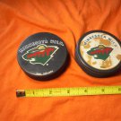 MINNESOTA WILD HOCKEY PUCKS Lot of Two!! $23.00 Shipped!  