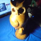 Early 1970's Hand-Carved WOODEN OWL SCULPTURE! One Foot Tall! $30.00 Shipped!