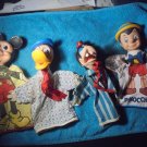 1940's Gund Co. GOOFY, MICKEY, DONALD & PINOCCHIO Hand Puppets !! $125.00 Shipped!!