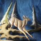 1970's Vintage DEER in the WOODS Tin & Wood Wall Hanging! $30.00 Shipped!!
