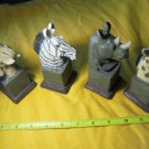 FOUR WILD ANIMALS STATUES! $25.00 SHIPPED!!  Each of these Resin Statues