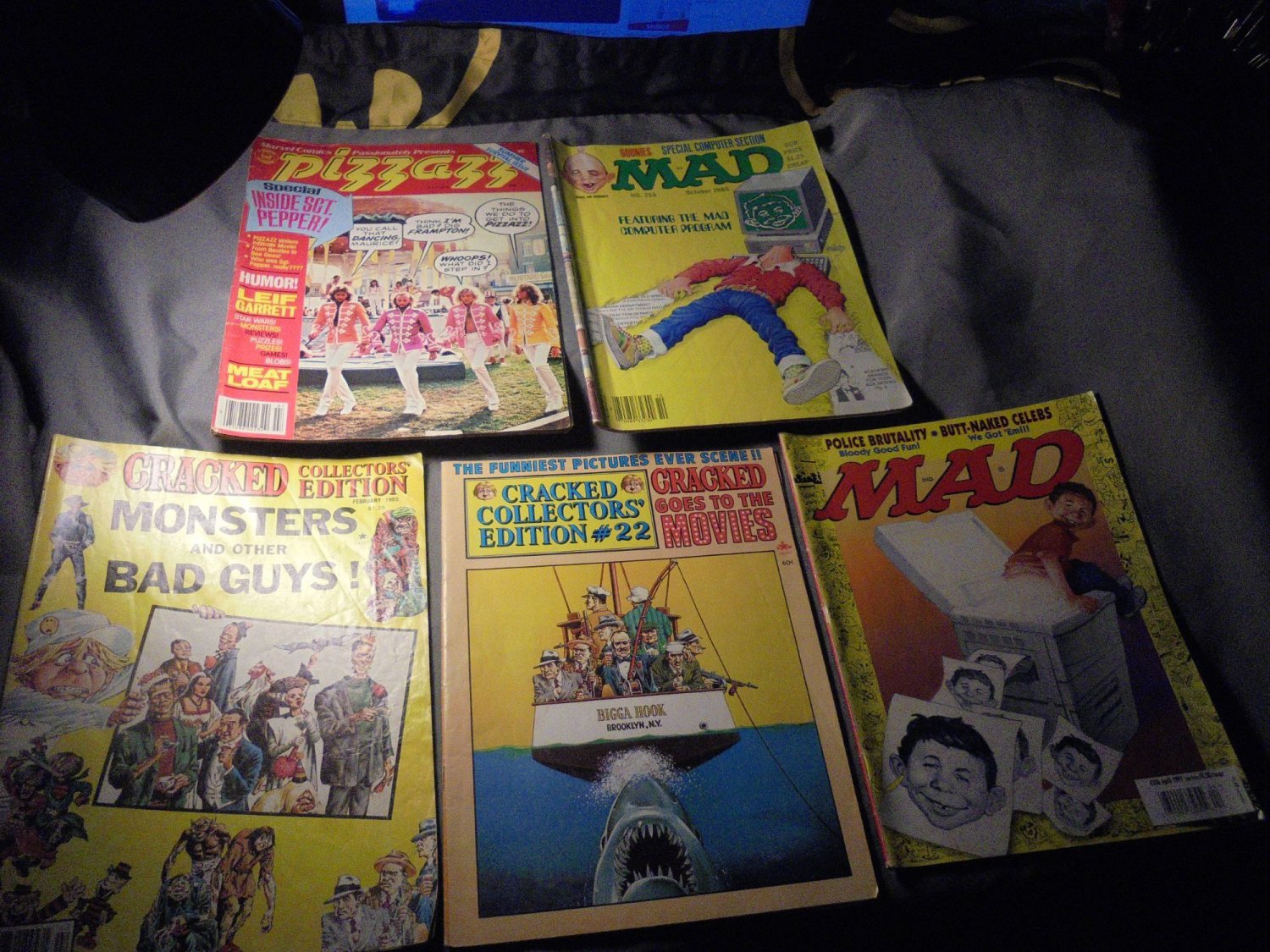 LOT of 5 Lower Grades MAD and CRACKED MAGAZINES * $15.00 + Shipping!