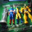 LOT of 3 12" ACTION FIGURES! Wolverine, Bumblebee and Capt. America +THOR Toys!! $30.00 Shipped!