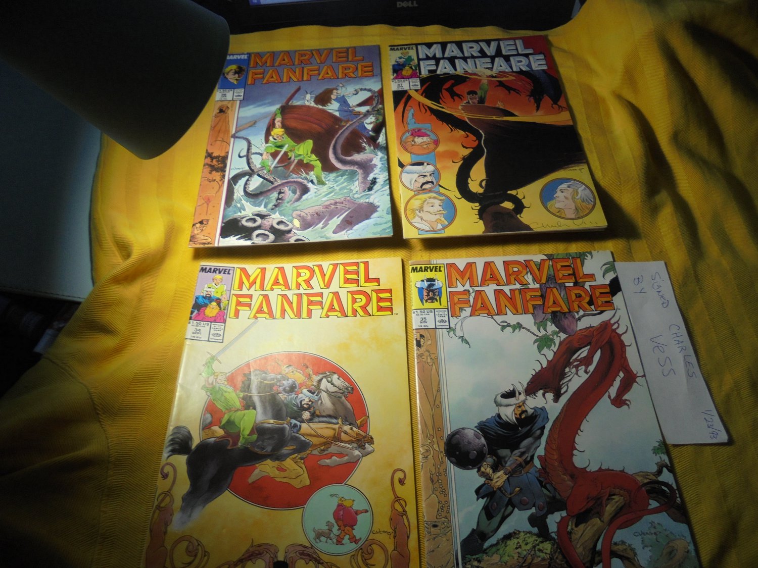 MARVEL FANFARE 34-37 AUTOGRAPHED by CHARLES VESS! $50.00 Shipped
