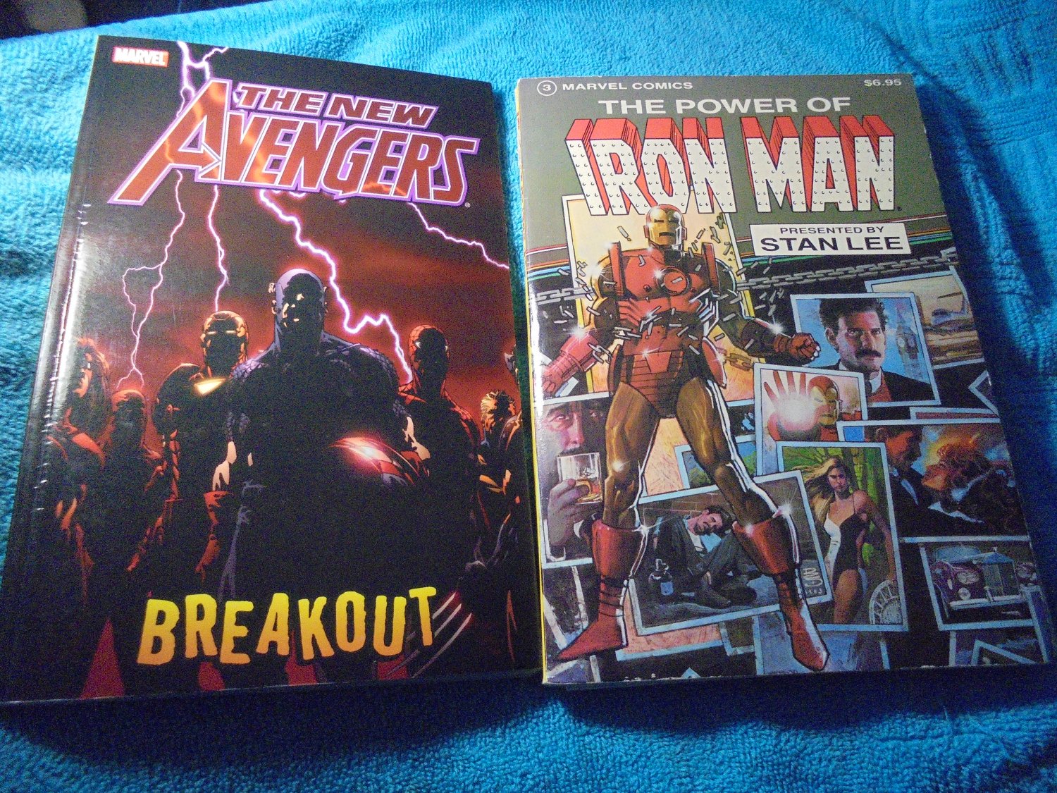 NEW AVENGERS : BREAKOUT and POWER OF IRON MAN TPB LOT! $30.00 Shipped!!