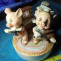 Rare 1970's THREE LITTE PIGS MUSICAL CERAMIC!! Works Perfectly!! Disney! $85.00 Shipped!