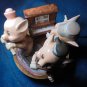 Rare 1970's THREE LITTE PIGS MUSICAL CERAMIC!! Works Perfectly!! Disney! $85.00 Shipped!