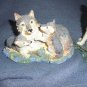 Two WOLVES STATUES!! "Mated for Life" and "Twin Pups Love"! $45.00 Shipped!!