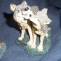 Two WOLVES STATUES!! "Mated for Life" and "Twin Pups Love"! $45.00 Shipped!!