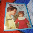 60 year old MINT Condition BABY SECRET Paper Dolls!! 1966! $28.00 Shipped!!