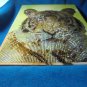 Stamped Printed Pattern TIGER BEADED ART on Board! $16.00 Shipped!