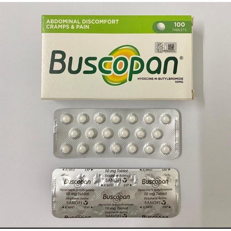 1 Box Buscopan IBS Irritable Stomach Cramp Pain Relief Antiplasmodic 100 tablet