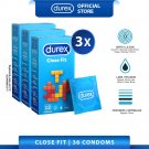 3 Box Durex Close Fit Tight Fitting Condoms 49mm Width Small Condoms