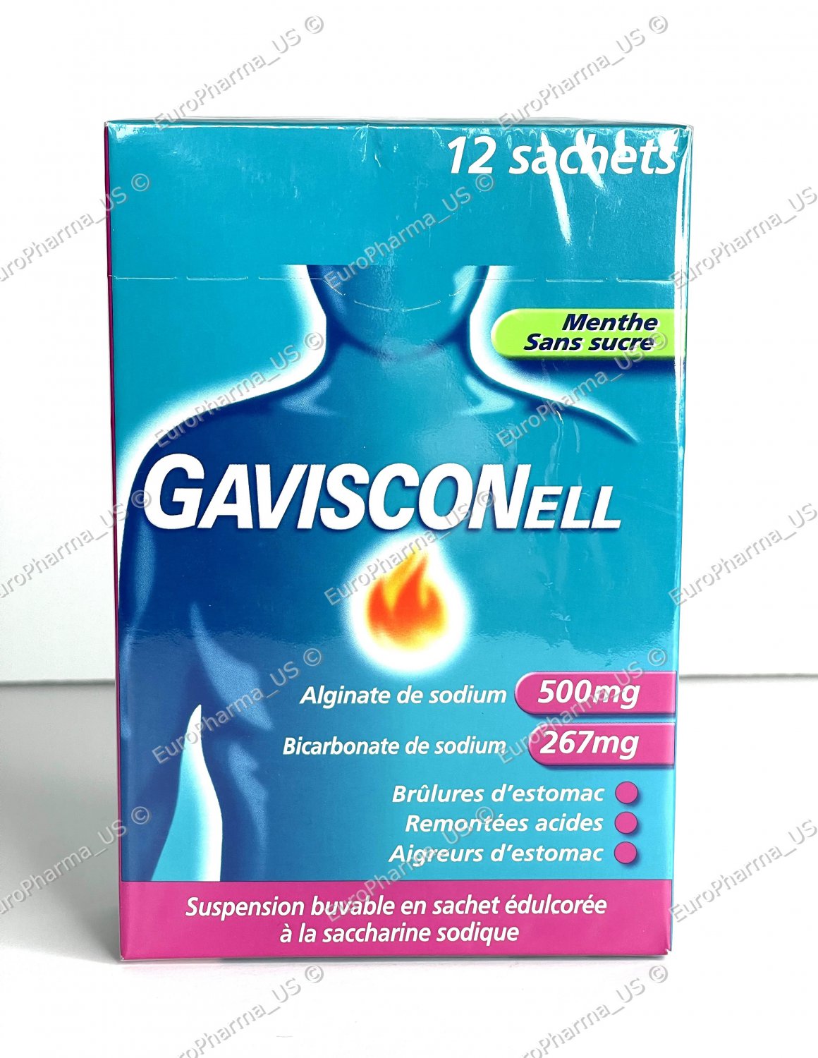 Gaviscon ELL Liquid Mint Flavour Sugar Free 12 Sachets of 10 ml Travel