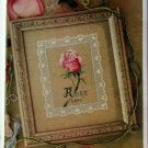PDF FILE  Love Single Rose VINTAGE CROSS STITCH PATTERN INSTRUCTIONS