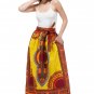 Yellow Dashiki Long Two Panel Skirt & Head wrap