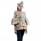 African Double Layered Smocked Top Kente African Double Layered Smocked Top Kente