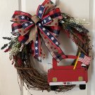 Patriotic Grapevine Wreath - 18in