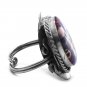 Frida Kahlo Graphic Round Silver Metal Adjustable Ring Boho Art Jewelry Multi