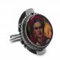 Frida Kahlo Graphic Round Silver Metal Adjustable Ring Boho Art Jewelry Face Red