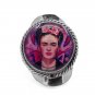 Frida Kahlo Graphic Round Silver Metal Adjustable Ring Boho Art Jewelry Pink