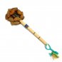 Natural Cacho Seed Pod Nut Shaker Bamboo Wooden Stick Rattle Maraca Instrument
