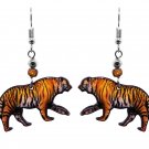 Tiger Earrings Bengal Wildcat Spirit Animal Handmade Nature Jungle Zoo Jewelry