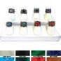 Mini Round Gemstone Cabochon Adjustable Silver Metal Ring Handmade Boho Jewelry