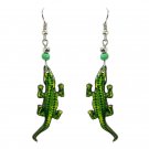 Alligator Earrings Animal Accessories Handmade Crocodile Swamp Reptile Jewelry