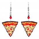 Pizza Slice Earrings Cheese Combo Munchies Art Accessories NYC Junk Food Jewelry