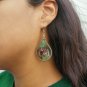 Tiger Thread Teardrop Dangle Earrings Jungle Animal Graphic Wildcat Zoo Jewelry