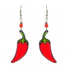 Chili Pepper Earrings Fruit Veggie Art Accessories Southwest Spicy Food Jewelry