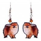 Pomeranian Dog Earrings Pet Animal Graphic Womens Cute Girly Breed Puppy Jewelry