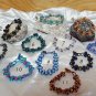 Glass Crystal Beaded Oval Link Bracelet Womens Fashion Artisan Boho Accessories