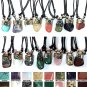 Tumbled Healing Gemstone Crystal Pendant Necklace Boho Handmade New Age Jewelry