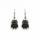 Big Eyed Owl Earrings Cartoon Bird Animal Graphic Art Womens Nature Boho Jewelry
