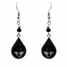 Wolf Face Metal Teardrop Earrings Animal Head Graphic Handmade Wildlife Jewelry