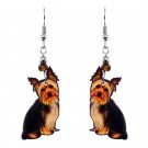 Yorkie Dog Earrings Pet Animal Graphic Womens Cute Terrier Breed Puppy Jewelry