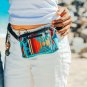 Aztec Tribal Pattern Fanny Pack Adjustable Buckle Waist Bag Handmade Belt Pouch