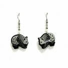 Tribal Panda Bear Earrings Geometric Pattern Jungle Animal Boho Wildlife Jewelry