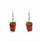 Nerd Owl Earrings Cartoon Bird Animal Graphic Art Women Nature Boho Cute Jewelry
