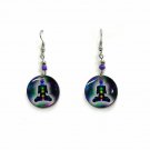 Round Chakra Earrings New Age Spiritual Graphic Dangles Yoga Hippie Art Jewelry