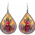 Pavarti Thread Teardrop Dangle Earrings Hindu God Spiritual Religious Jewelry