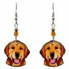 Golden Retriever Dog Face Earrings Pet Head Animal Art Cute Breed Puppy Jewelry