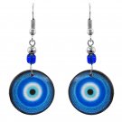 Round Evil Eye Earrings Turquoise Nazar Accessories Spiritual New Age Jewelry