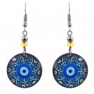 Round Evil Eye Earrings Geometric Trippy Accessories Spiritual New Age Jewelry
