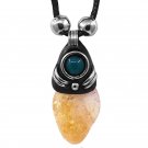 Tumbled Healing Gemstone Crystal Bead Pendant Necklace Handmade New Age Jewelry