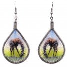 Giraffe Thread Teardrop Dangle Earrings Jungle Animal Graphic Wild Zoo Jewelry