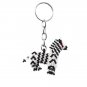 Zebra Seed Bead 3D Figurine Keychain Handmade Gifts Safari Animal Accessories