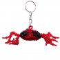 Red Crab Seed Bead 3D Figurine Keychain Handmade Gifts Sea Animal Accessories